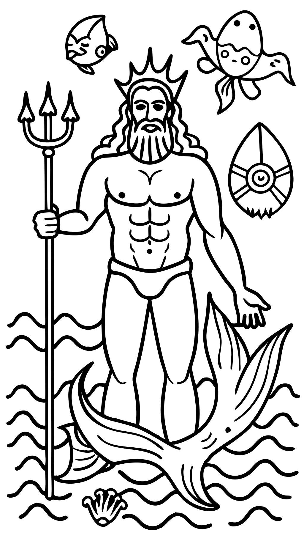 coloring pages of poseidon